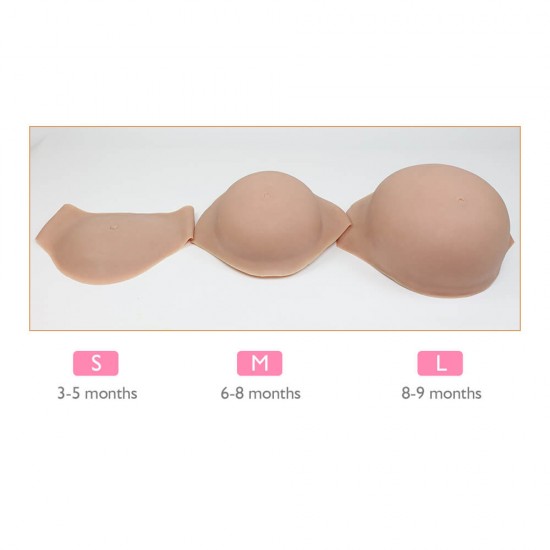 Roanyer Silicone D Cup Breast Forms with Large Pregnant Belly for  Crossresser