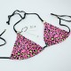 High elastic leopard print bikini
