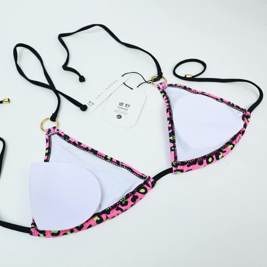 High elastic leopard print bikini