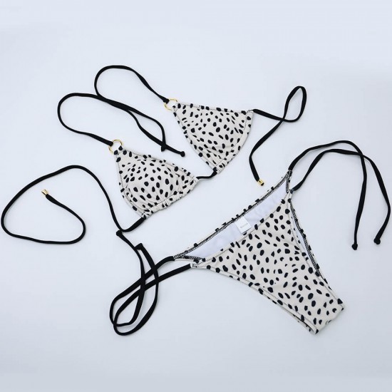 High elastic Bikini - black spots