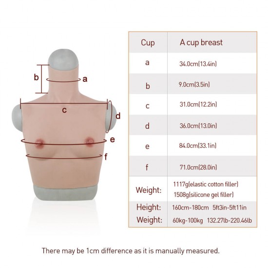 A cup silicone breast