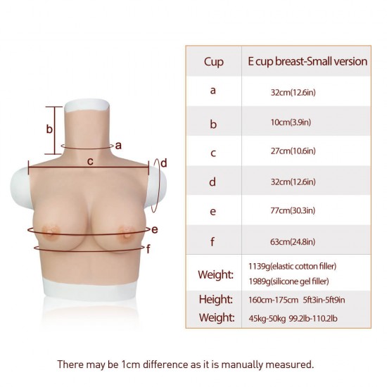 Silicone C cup breast in small size
