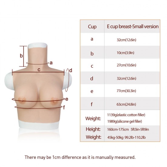 Silicone  C cup breast in small size