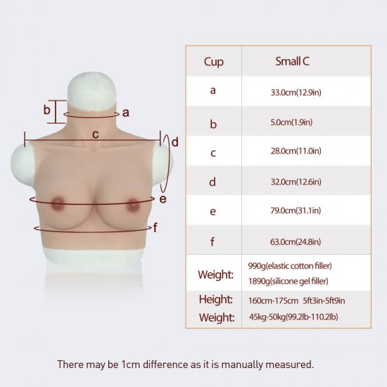 silicone breast C Cup - small cool version