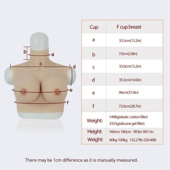 silicone breast F Cup - cool version