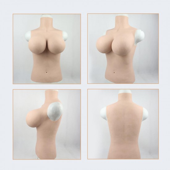 G cup silicone breast with removable nipples