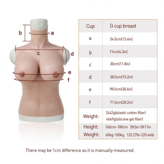 silicone breast  G cup long