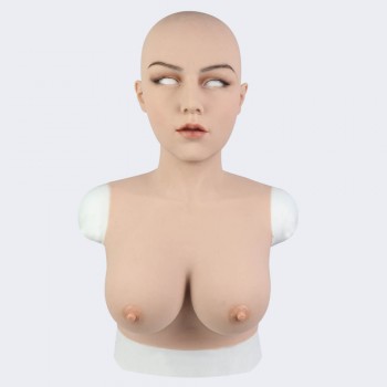 Roanyer female silicone crossdresser mask-May mask with breast