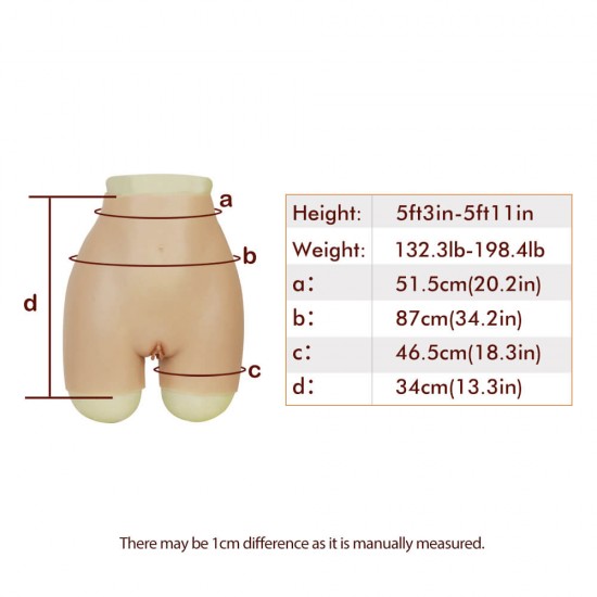 silicone penetrable fake vagina pant artificial false buttock