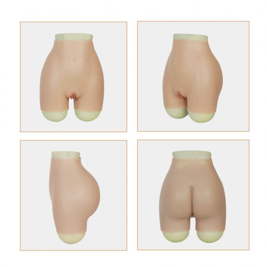 silicone penetrable fake vagina pant artificial false buttock