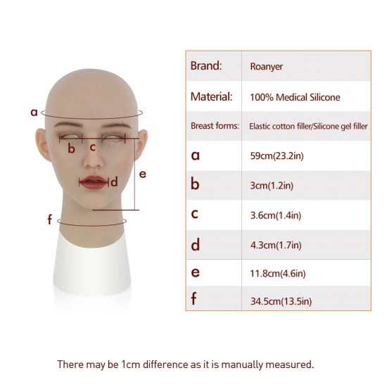 female silicone crossdresser mask-May mask