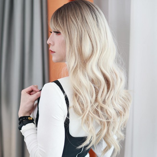 Curly long wig- JF007