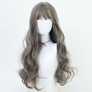 Curly long wig - Ombre grey