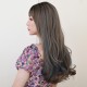 Curly long wig - Ombre grey mix blue