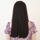 sleek long wigs-black